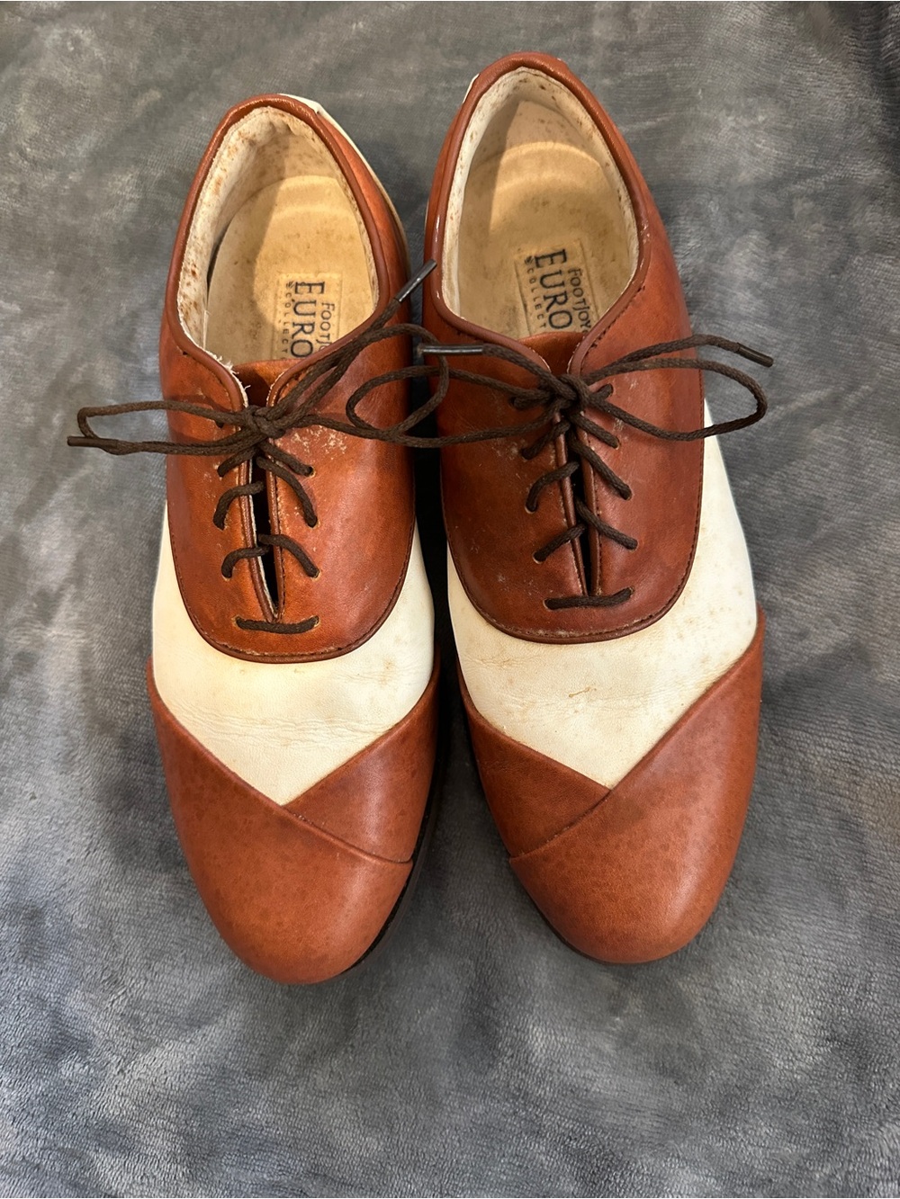 FootJoy Brown and White Women’s Saddle Oxford Shoes